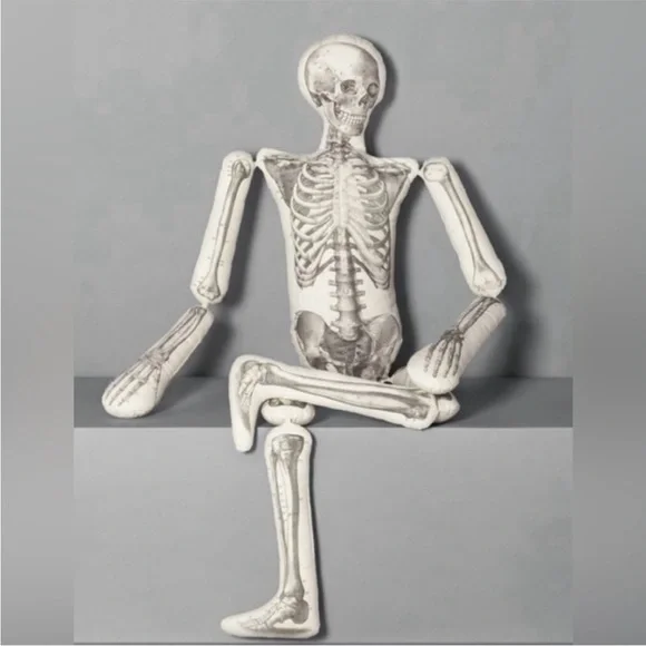 ~5.25 ft. Skeleton Pillow by designer John Derian - Picture 3 of 5